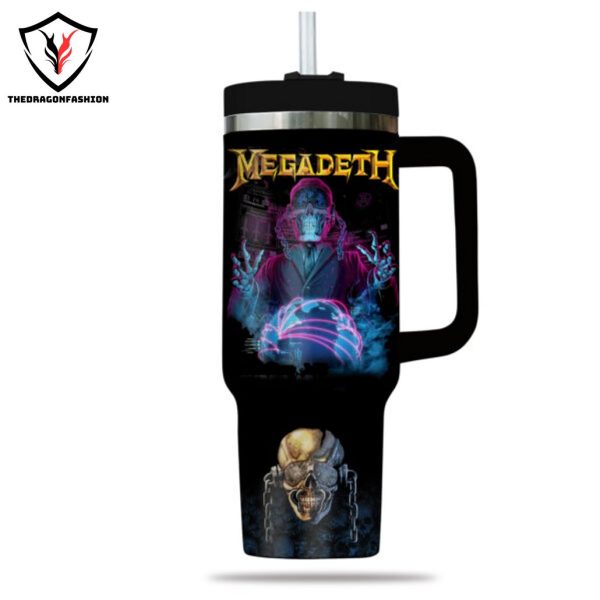 Megadeth Tumbler With Handle And Straw