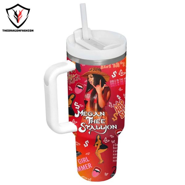 Megan Thee Stallion Hot Girl Summer Tour 24 Tumbler With Handle And Straw