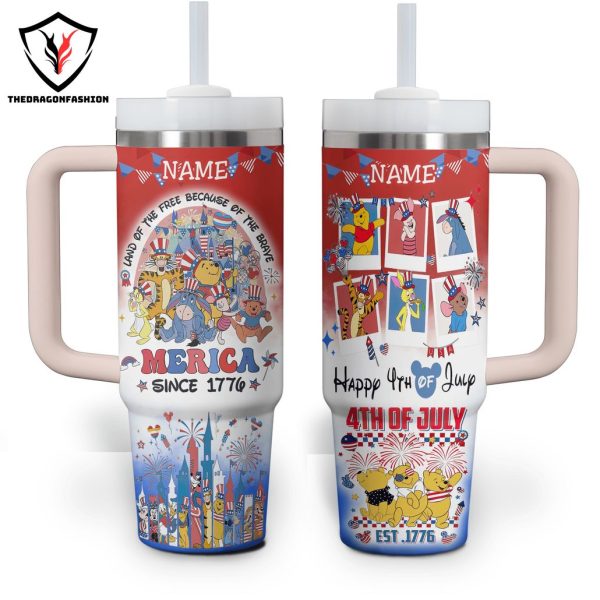 Merica Since 1776 Happy 4th Of July Tumbler With Handle And Straw