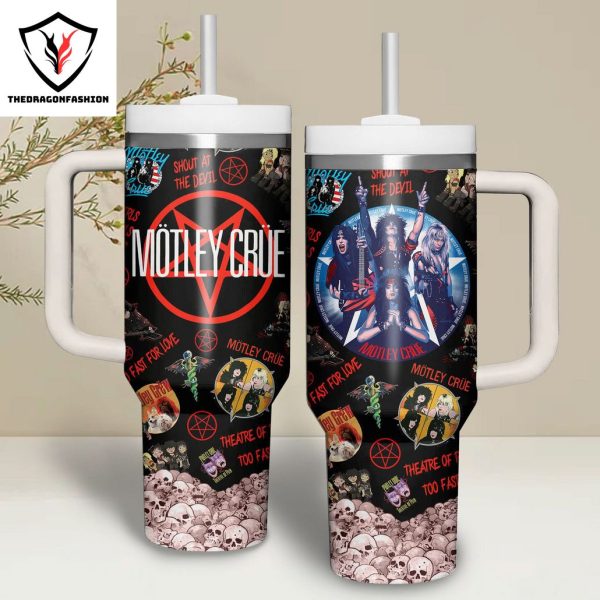 Motley Crue Theatre Of Pain Tumbler With Handle And Straw