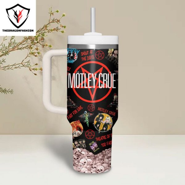 Motley Crue Theatre Of Pain Tumbler With Handle And Straw