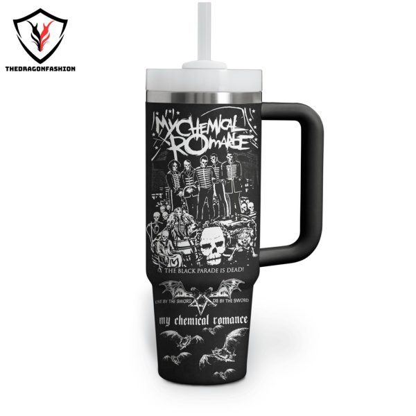 My Chemical Romance Tumbler With Handle And Straw