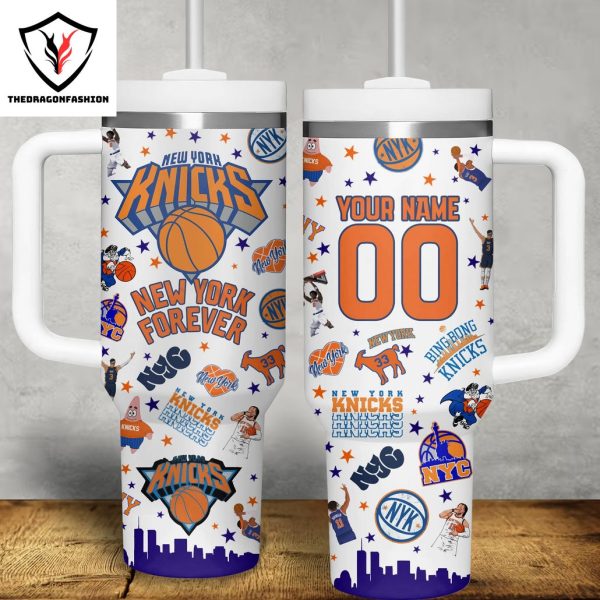 New York Knicks New York Forever Tumbler With Handle And Straw