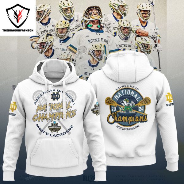 Notre Dame Fighting Irish 2024 NCAA Mens Lacrosse National Champions Deisgn Hoodie