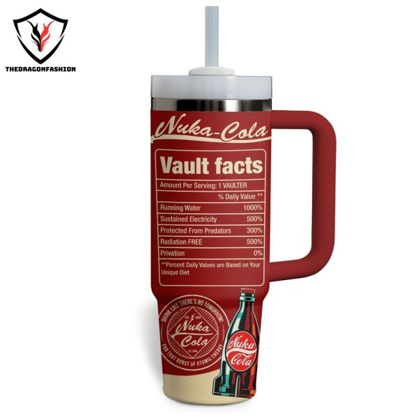 Nuka-Cola Vault Facts Zap Thal Thirst Tumbler With Handle And Straw