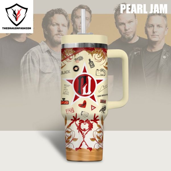 Pearl Jam Tumbler With Handle And Straw