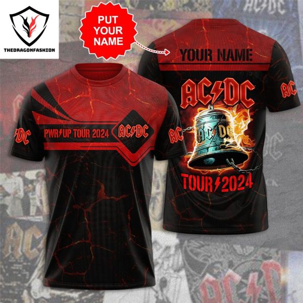 Personalized  Pwr Up Tour 2024 AC DC Design 3D T-Shirt