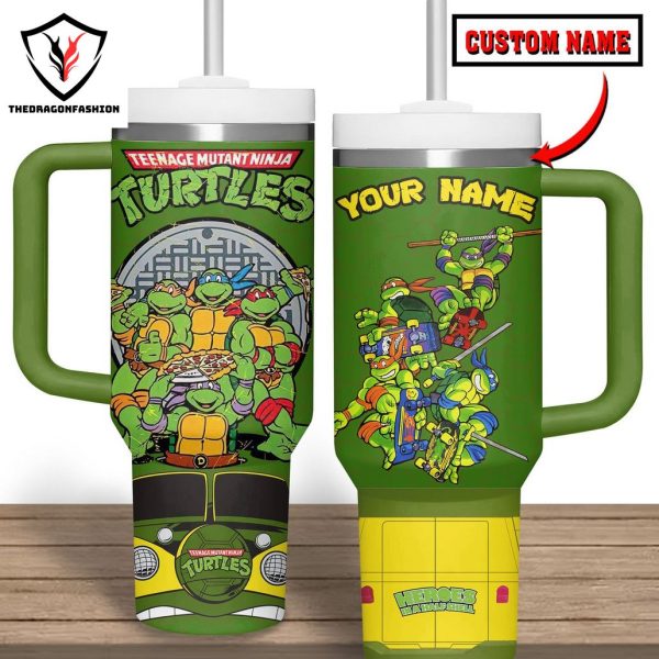 Personalized Teenage Mutant Ninja Turtles Tumbler With Handle And Straw