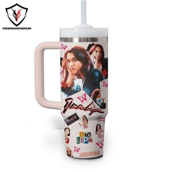 Radical Optimism Dua Lipa Design Tumbler With Handle And Straw