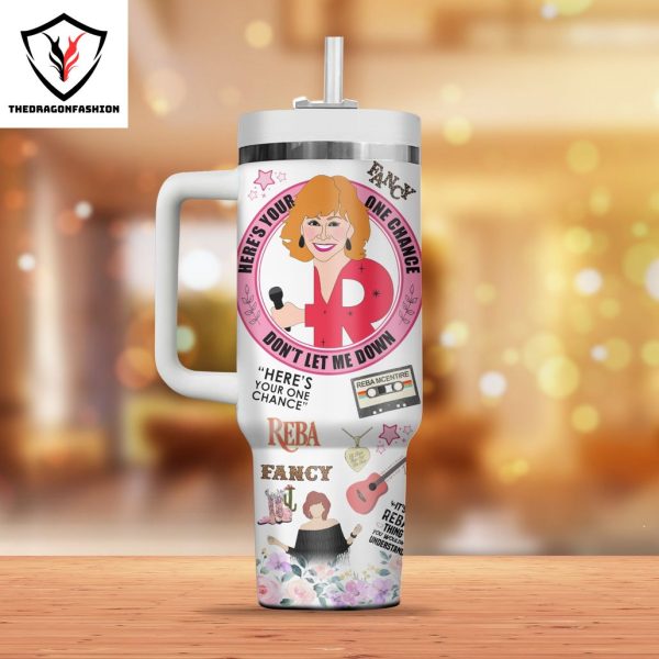 Reba Fancy Dont Let Me Down Tumbler With Handle And Straw