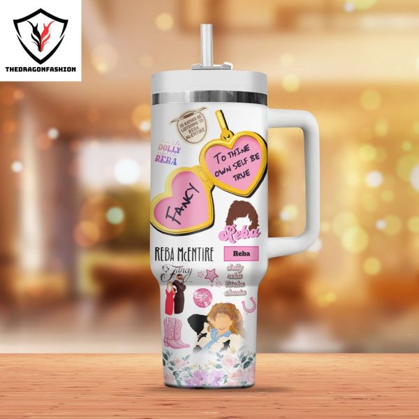 Reba Fancy Dont Let Me Down Tumbler With Handle And Straw