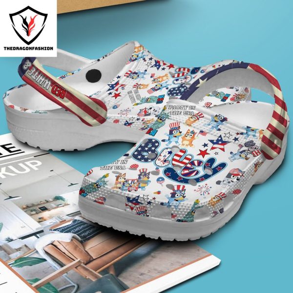 Red White And Bluey Party In The USA Crocs