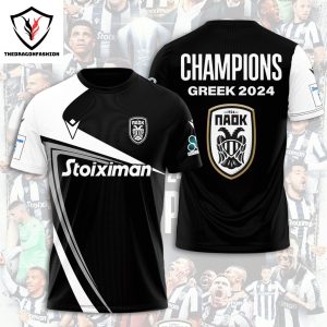 Champions Greek 2024 PAOK FC Design 3D T-Shirt