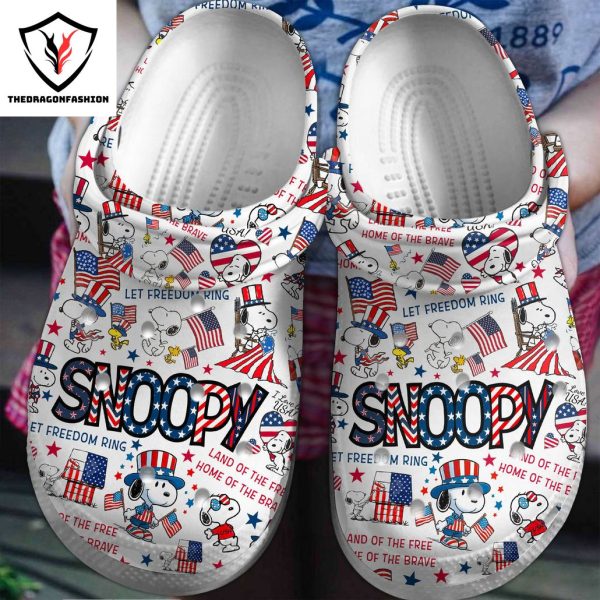 Snoopy Let Freedom Ring Design Crocs