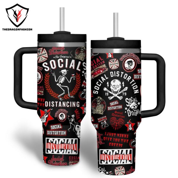 Social Distortion The Original Tumbler With Handle And Straw