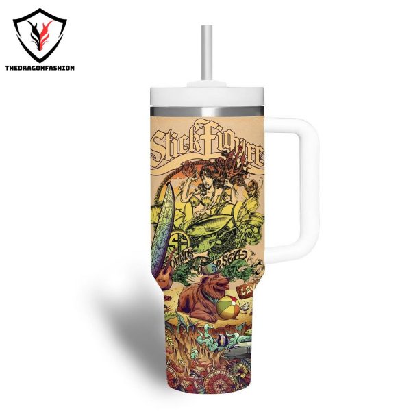 Stick Figure Tumbler With Handle And Straw