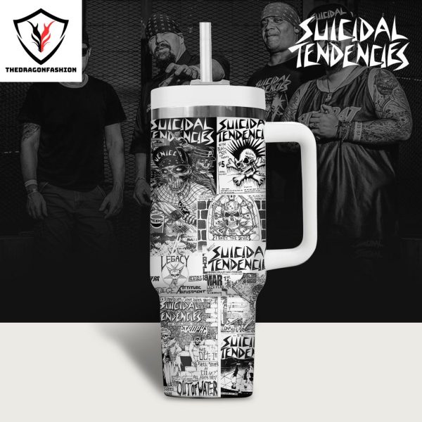 Suicidal Tendencies Friday Tumbler With Handle And Straw