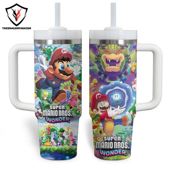 Super Mario Bros Wonder Tumbler With Handle And Straw