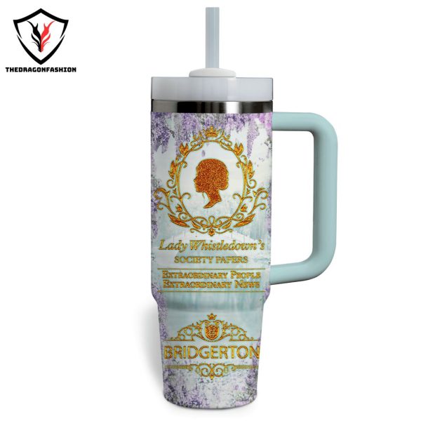 Tea Time With Lady Whistledown Tumbler With Handle And Straw
