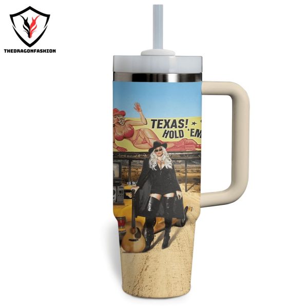 Texas Hold Em Beyonce Tumbler With Handle And Straw