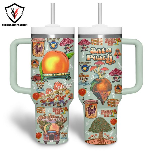 The Allman Brothers Band Eat A Peach Tumbler With Handle And Straw