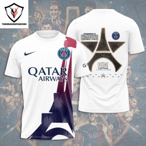 Paris Saint-Germain FC Parisien & Champions 3D T-Shirt