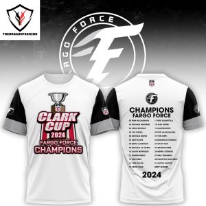 Fargo Force USHL 2024 Champions Design 3D T-Shirt