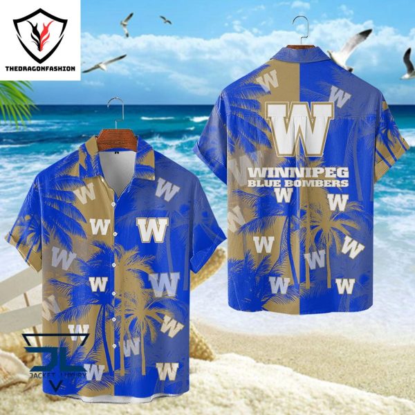 Winnipeg Blue Bombers Tropical Hawaiian Shirt