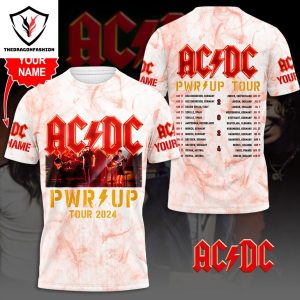 AC DC PWR UP Tour 2024 Special Design 3D T-Shirt