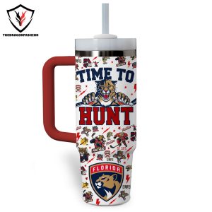 Time To Hunt Florida Panthers Tumbler With Handle And Straw