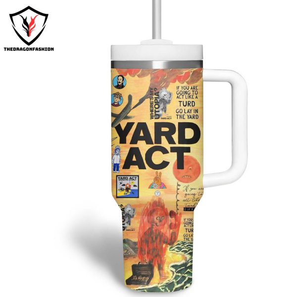 Yard Act Where My Utopia Tumbler With Handle And Straw
