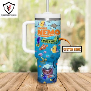 Personalized Finding Nemo Just Swimming Tumbler With Handle And Straw