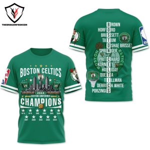 Boston Celtics 2024 Eastern Conference Champions 3D T-Shirt
