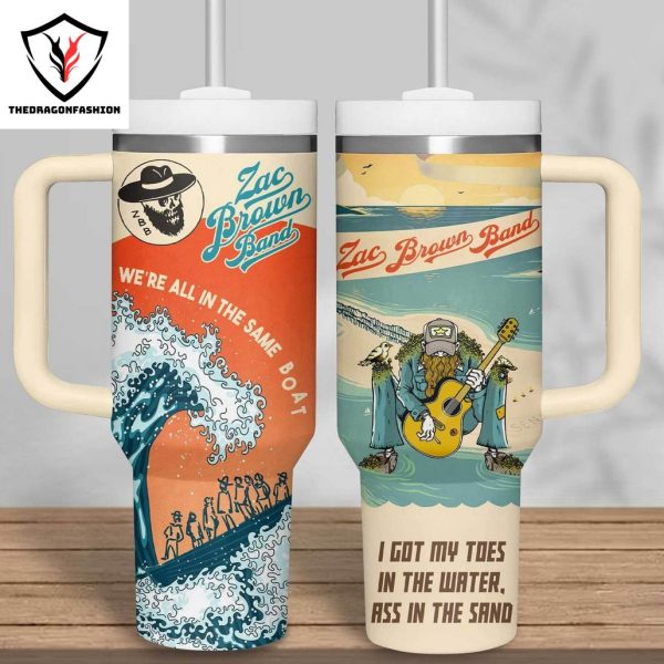 Zac Brown Band We re All In The Same Boat Tumbler With Handle And Straw