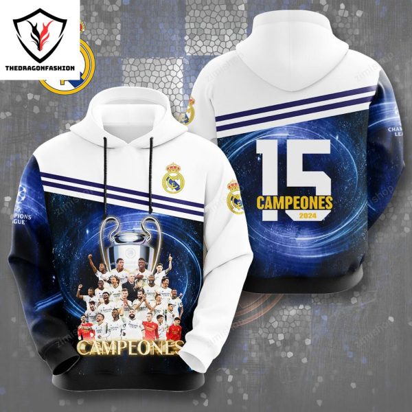 15 Champions 2024 Real Madrid Hoodie