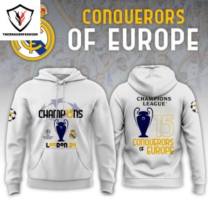 Champions Real Madrid London 24 Conquerors Of Europe Hoodie