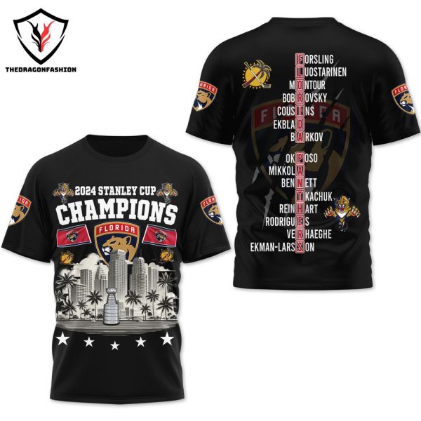 2024 Florida Panthers Stanley Cup Champions 3D T-Shirt