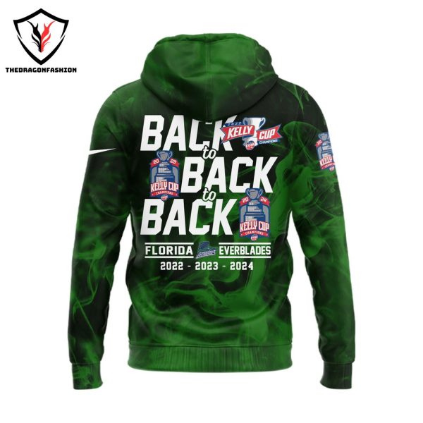 2024 Kelly Cup Champions Back To Back To Back Florida Everblades Hoodie