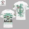 2024 NBA Champions Boston Celtics Different Here Design 3D T-Shirt – Green