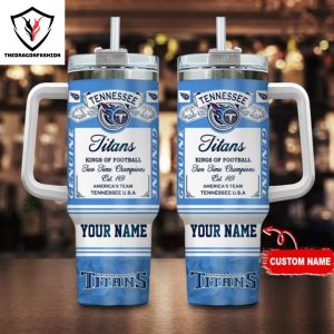 Personalized Tennessee Titans Sport Fan Gift Tumbler With Handle And Straw