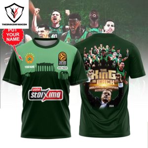 Panathinaikos BC THE KING IS BACK Euroleague Champions Berlin 2024 3D T-Shirt