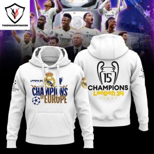 Real Madrid Champions Of Europe London 24 Final Hoodie