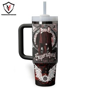 Supernatural Winchester Brothers Tumbler With Handle And Straw