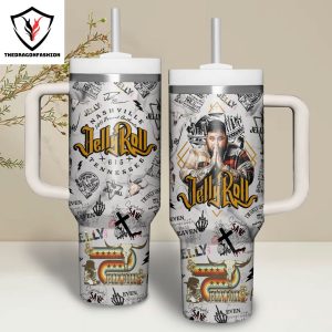 Jelly Roll Nashville Tennessee Tumbler With Handle And Straw