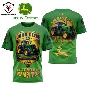 John Deere American Farmus Design 3D T-Shirt