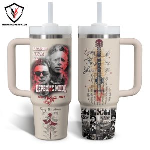 Depeche Mode 1980-2024 Enjoy The Silence Tumbler With Handle And Straw