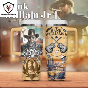 Hank Williams Jr Born To Boogie Tumbler With Handle And Straw