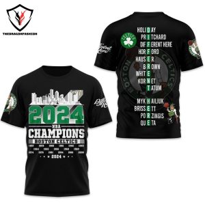 2024 NBA Champions Boston Celtics Different Here 3D T-Shirt