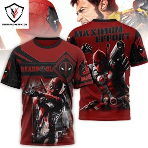 Deadpool Maximum Effort Design 3D T-Shirt