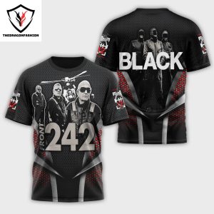 Front 242 Black Design 3D T-Shirt